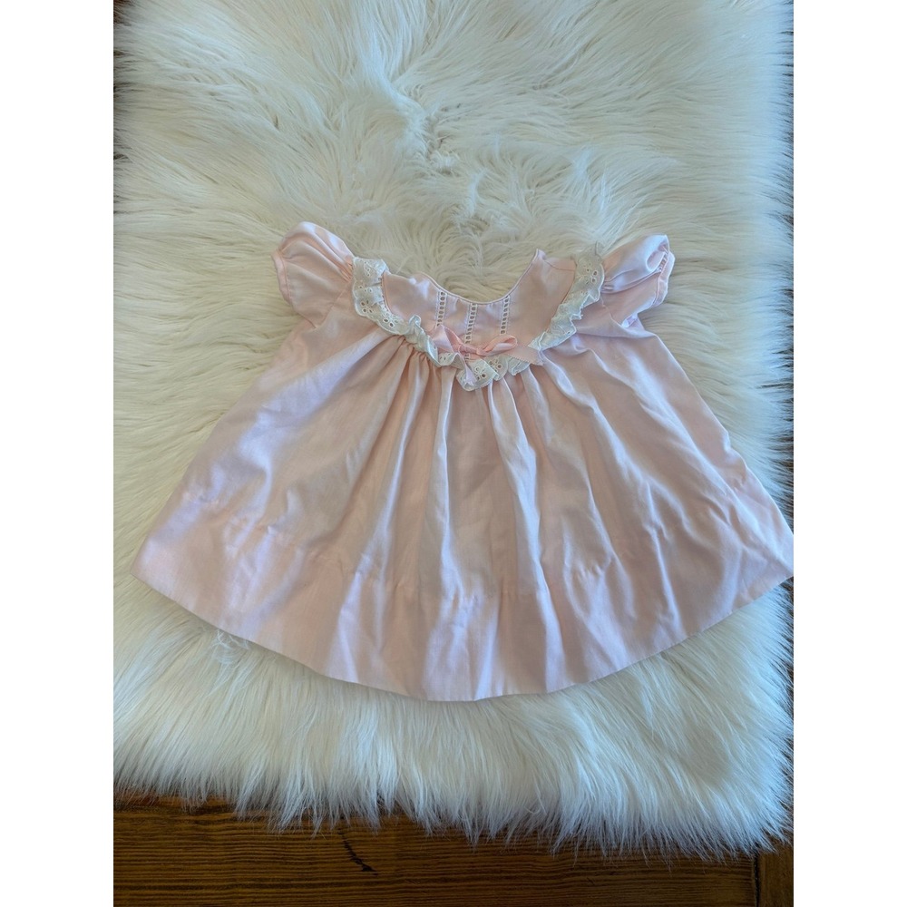 Vintage infant light pink‎ dress 3/6m fit